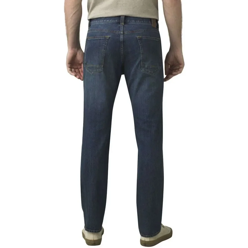 NWT New Mens 32 X 36 Prana Organic Feener Straight Leg Jeans Dark Blue Denim